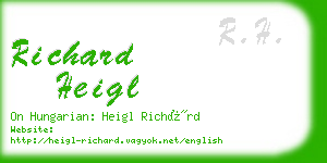 richard heigl business card